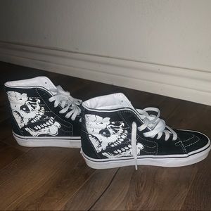 Vans High Top Skull Kids Shoes